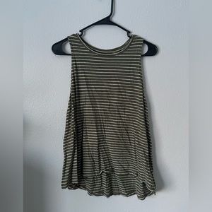 Olive Green striped tank